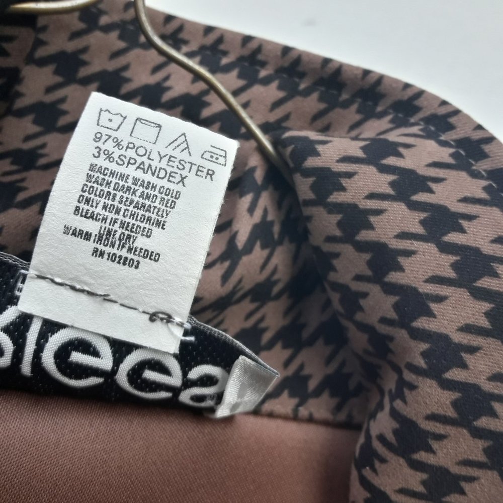 Houndstooth Jacket Coat Button Down Collared Shirt - image 5